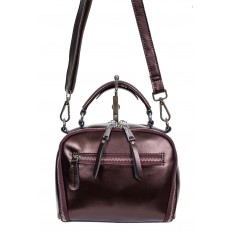 На фото 3 - Женская cross-body из натуральной кожи, цвет бронзовый На фото 3 - Женская cross-body из натуральной кожи, цвет бронзовый