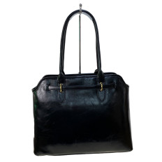 На фото 2 - Женская сумка из искусственной кожи, цвет черный