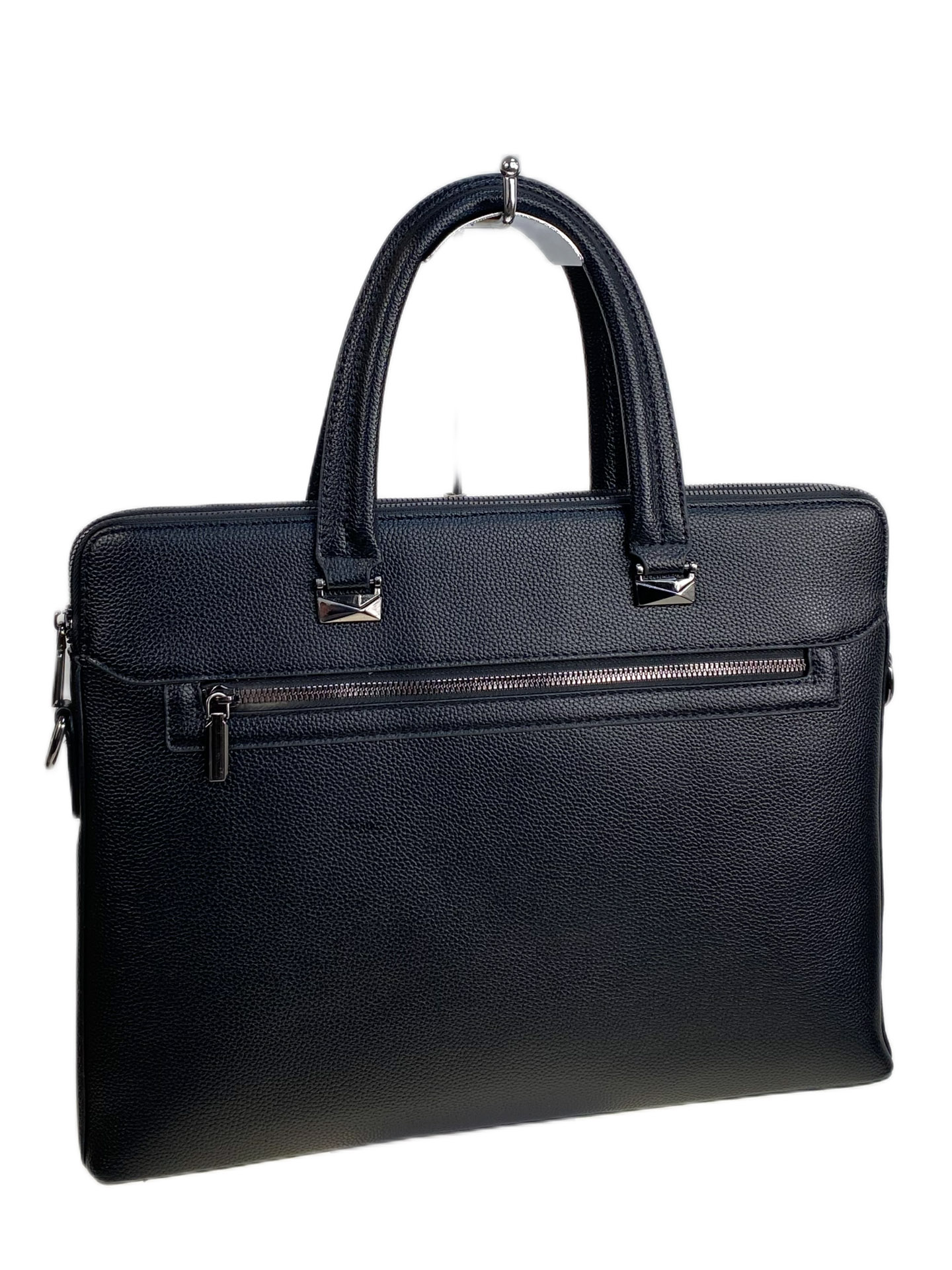 На фото 2 - Сумка портфель для документов из искусственной кожи, цвет черный