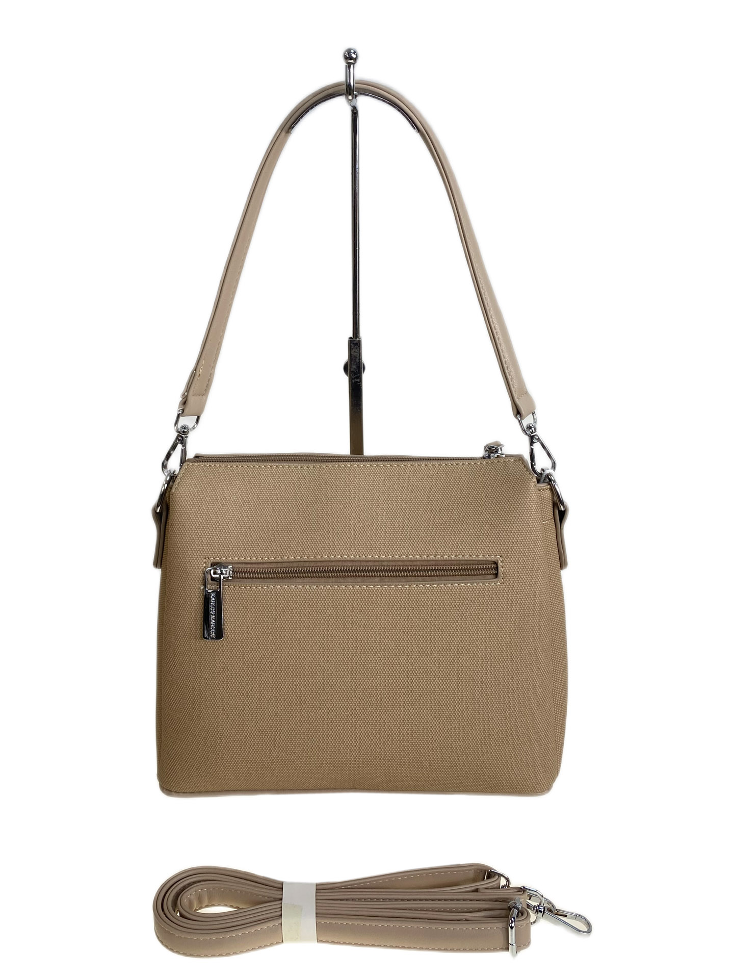 На фото 2 - Женская сумка из искусственной кожи, цвет светло коричневый