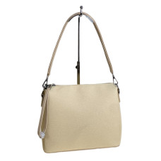 На фото 1 - Женская сумка из искусственной кожи, цвет молочный