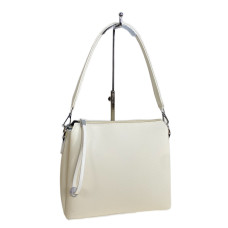 На фото 1 - Женская сумка из искусственной кожи, цвет белый