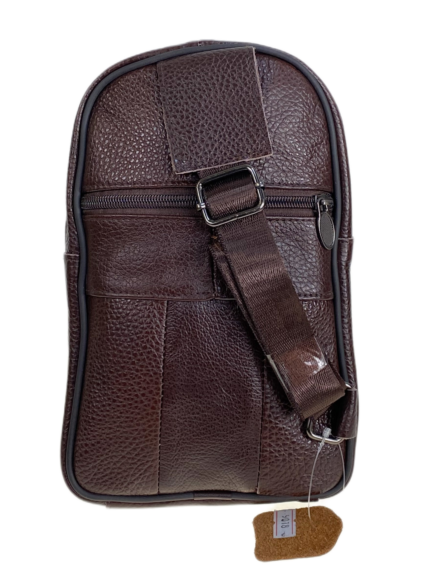 На фото 2 - Сумка мужская через плечо из натуральной кожи, цвет коричневый