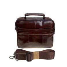 На фото 2 - Сумка мужская из натуральной кожи, цвет коричневый На фото 2 - Сумка мужская из натуральной кожи, цвет коричневый