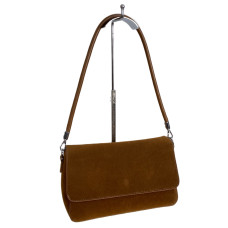 На фото 1 - Женская сумка из искусственной замши, цвет коричневый На фото 1 - Женская сумка из искусственной замши, цвет коричневый