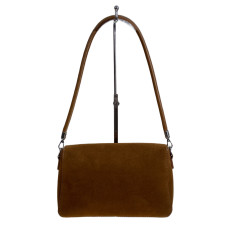 На фото 2 - Женская сумка из искусственной замши, цвет коричневый На фото 2 - Женская сумка из искусственной замши, цвет коричневый