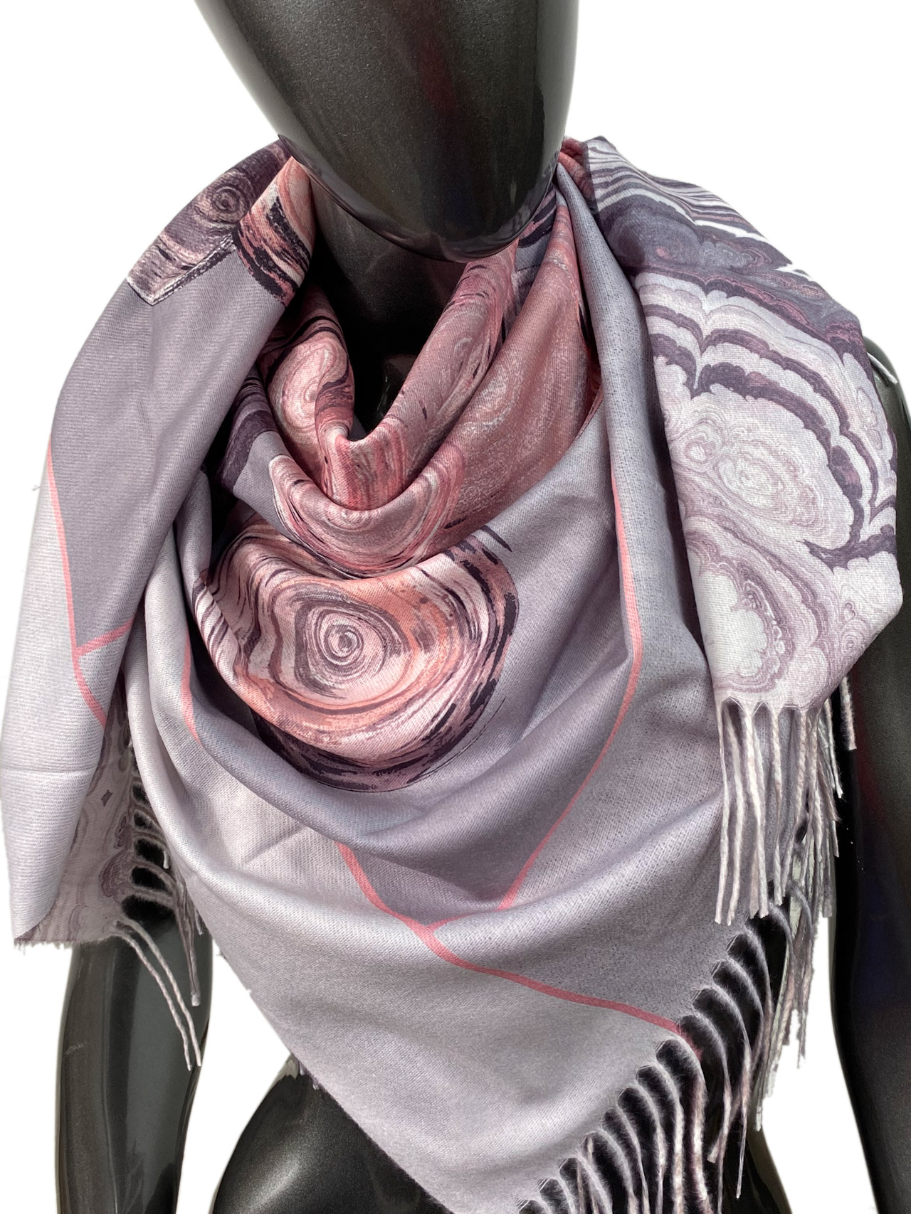 На фото 1 - Платок из кашемира, мультицвет