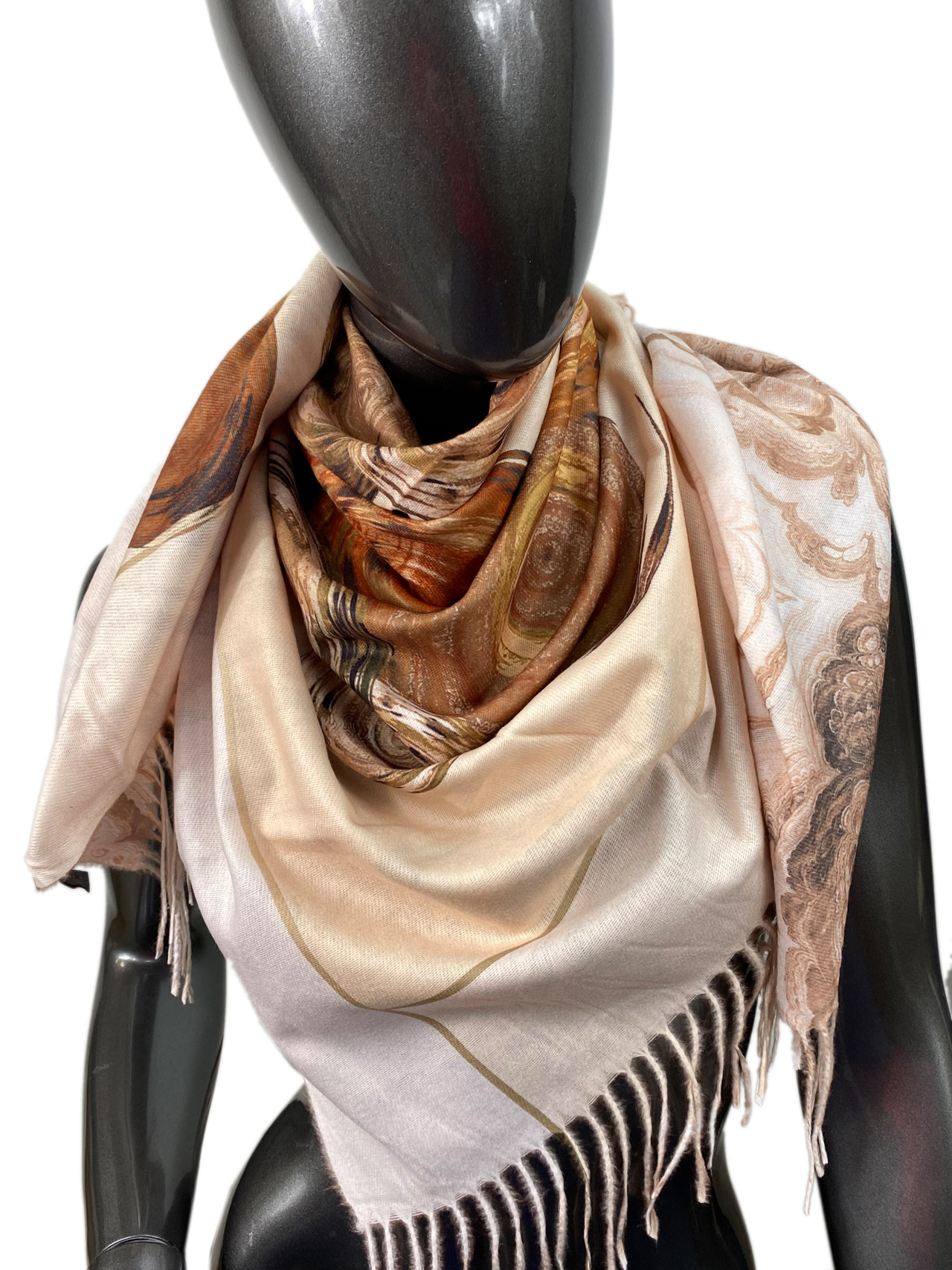 На фото 1 - Платок из кашемира, мультицвет