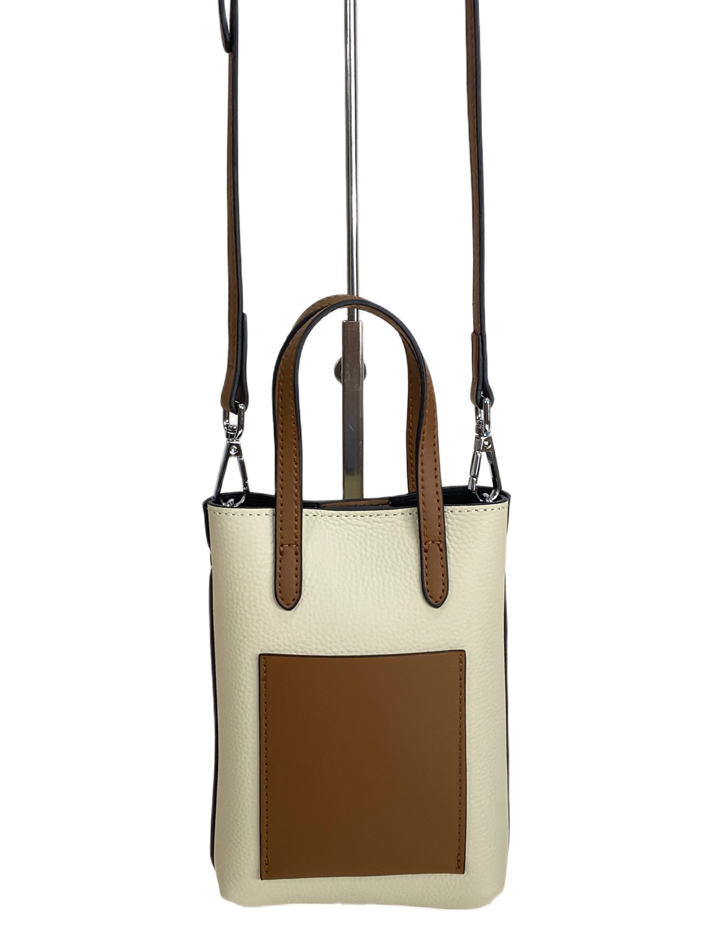 На фото 2 - Женская сумка из натуральной кожи, цвет  белый