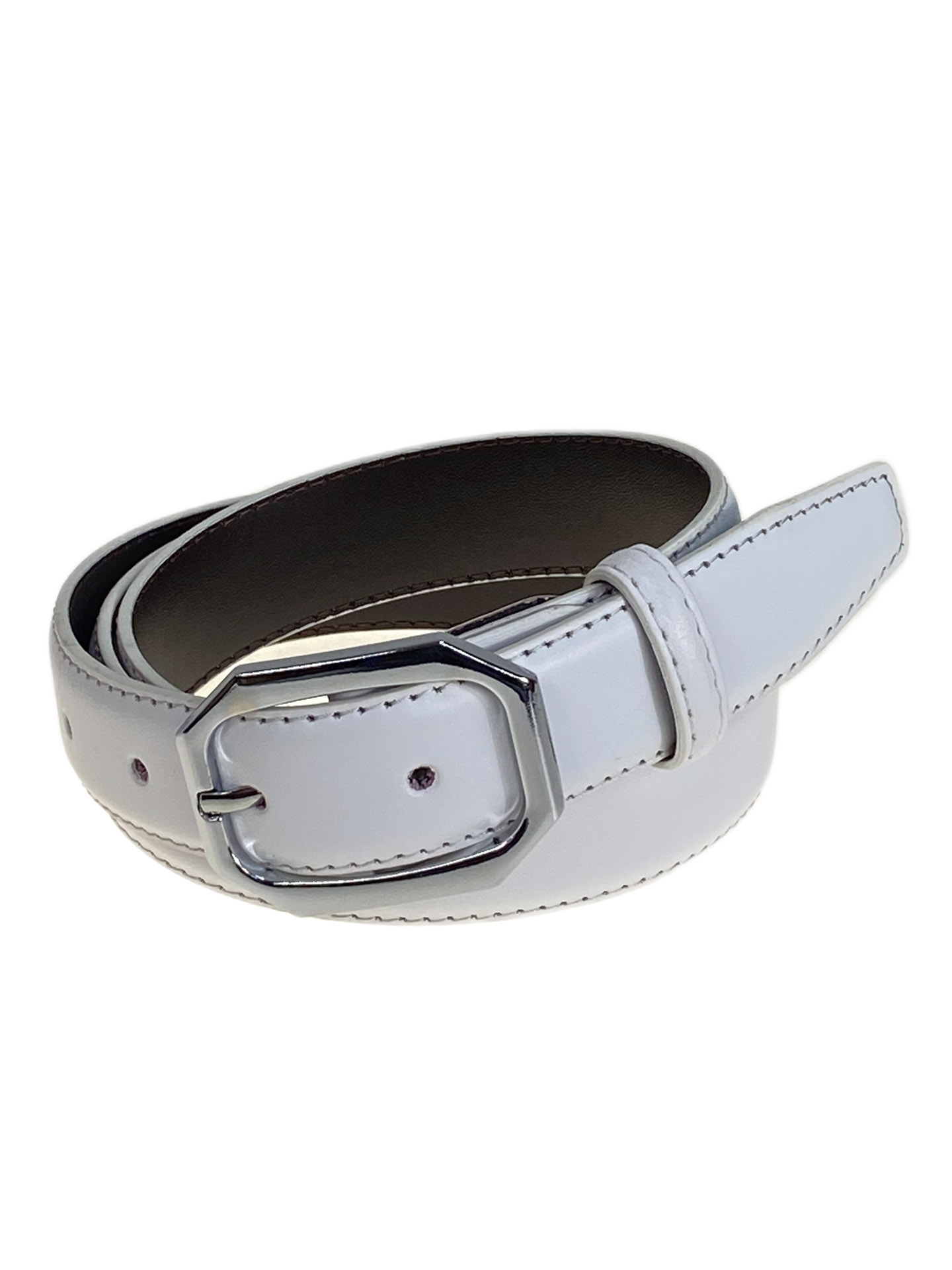 На фото 1 - Ремень женский из искусственной кожи , цвет белый