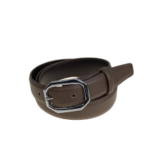 На фото 1 - Ремень женский из искусственной кожи , цвет  серо-коричневый