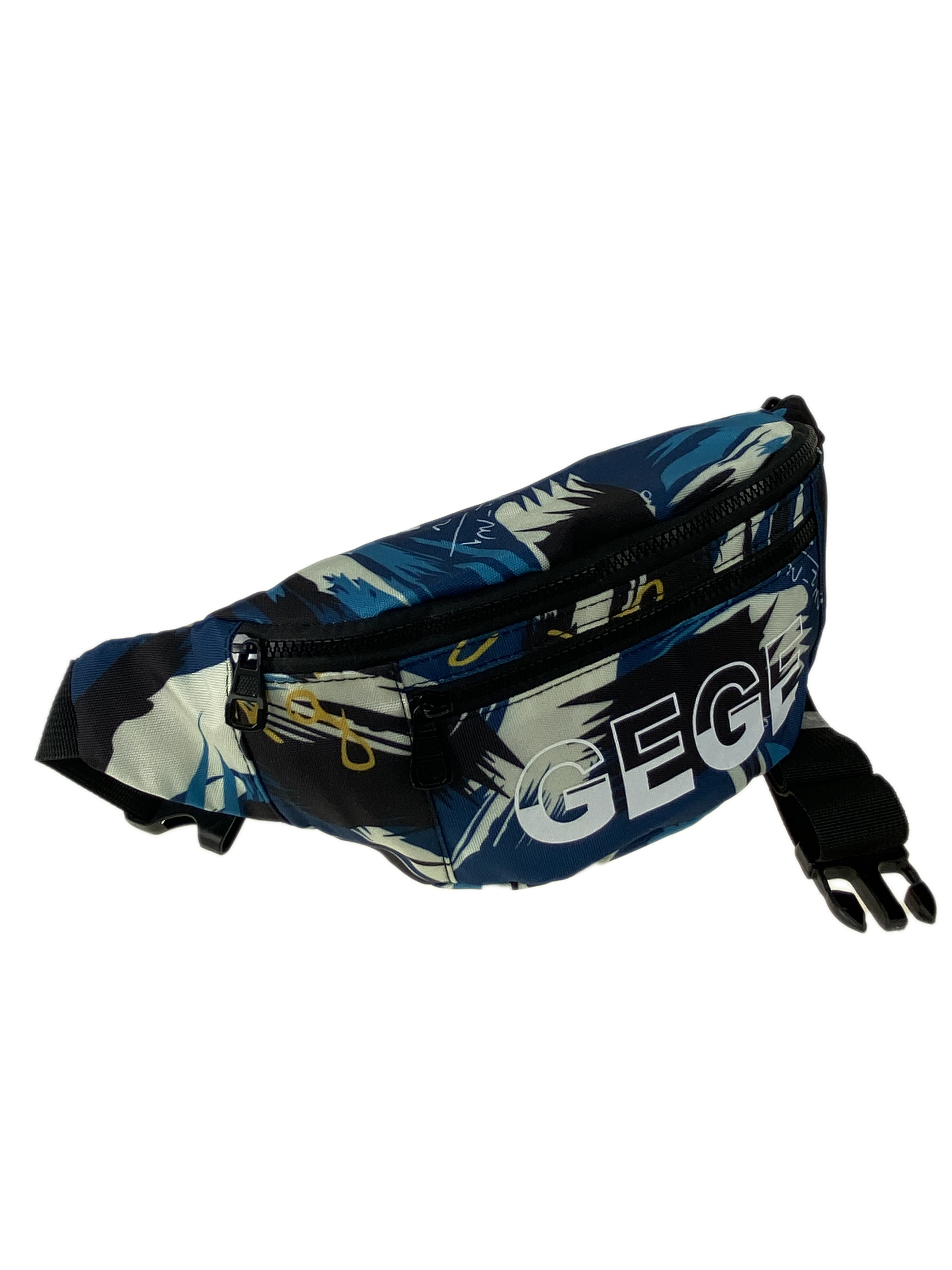 На фото 1 - Поясная сумка из текстиля, цвет мультицвет 