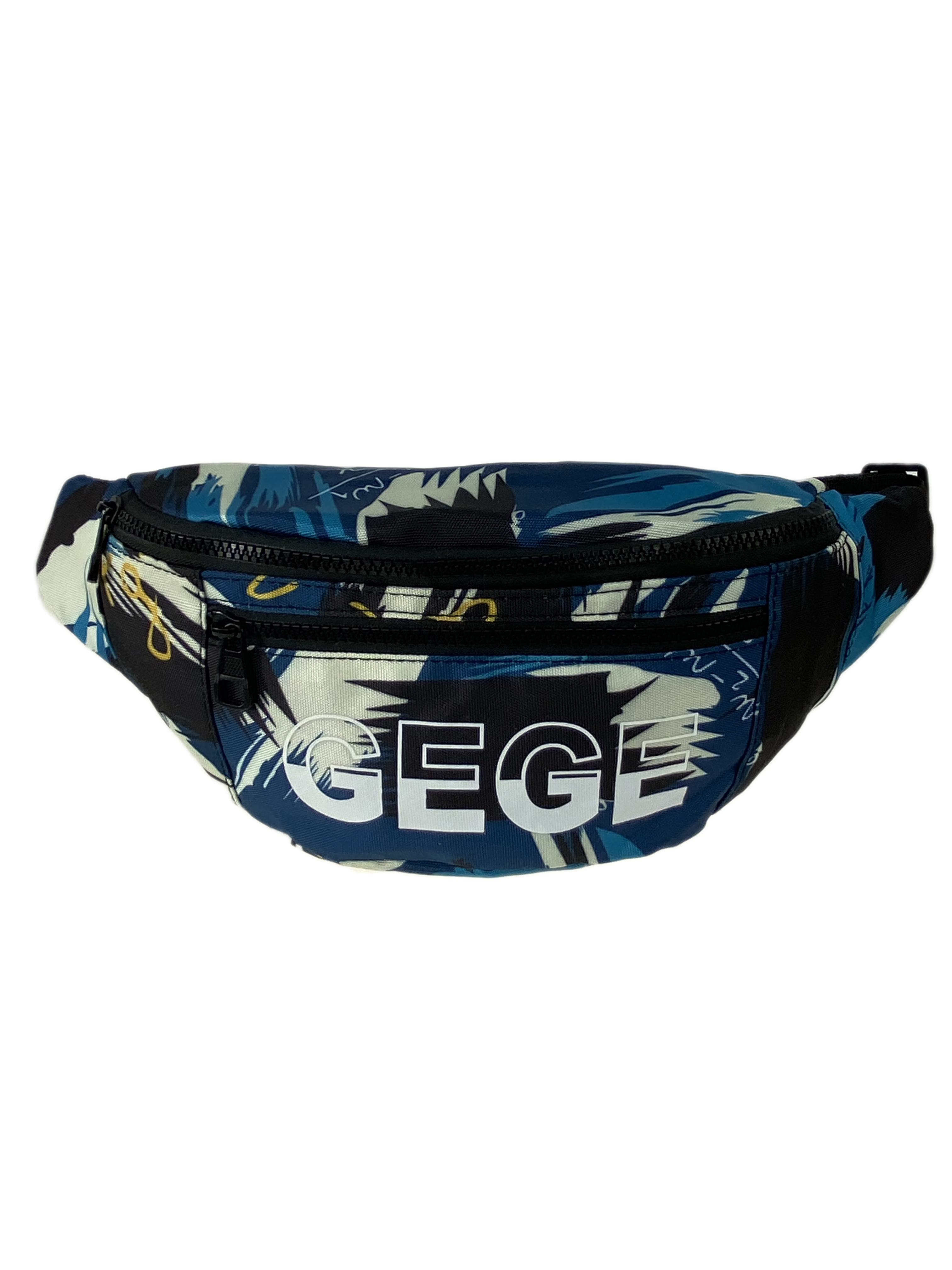 На фото 2 - Поясная сумка из текстиля, цвет мультицвет 