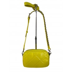 На фото 2 - Сумочка кросс-боди из натуральной кожи, цвет желтый На фото 2 - Сумочка кросс-боди из натуральной кожи, цвет желтый
