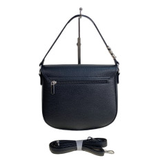 На фото 2 - Женская сумка из искусственной кожи, цвет черный