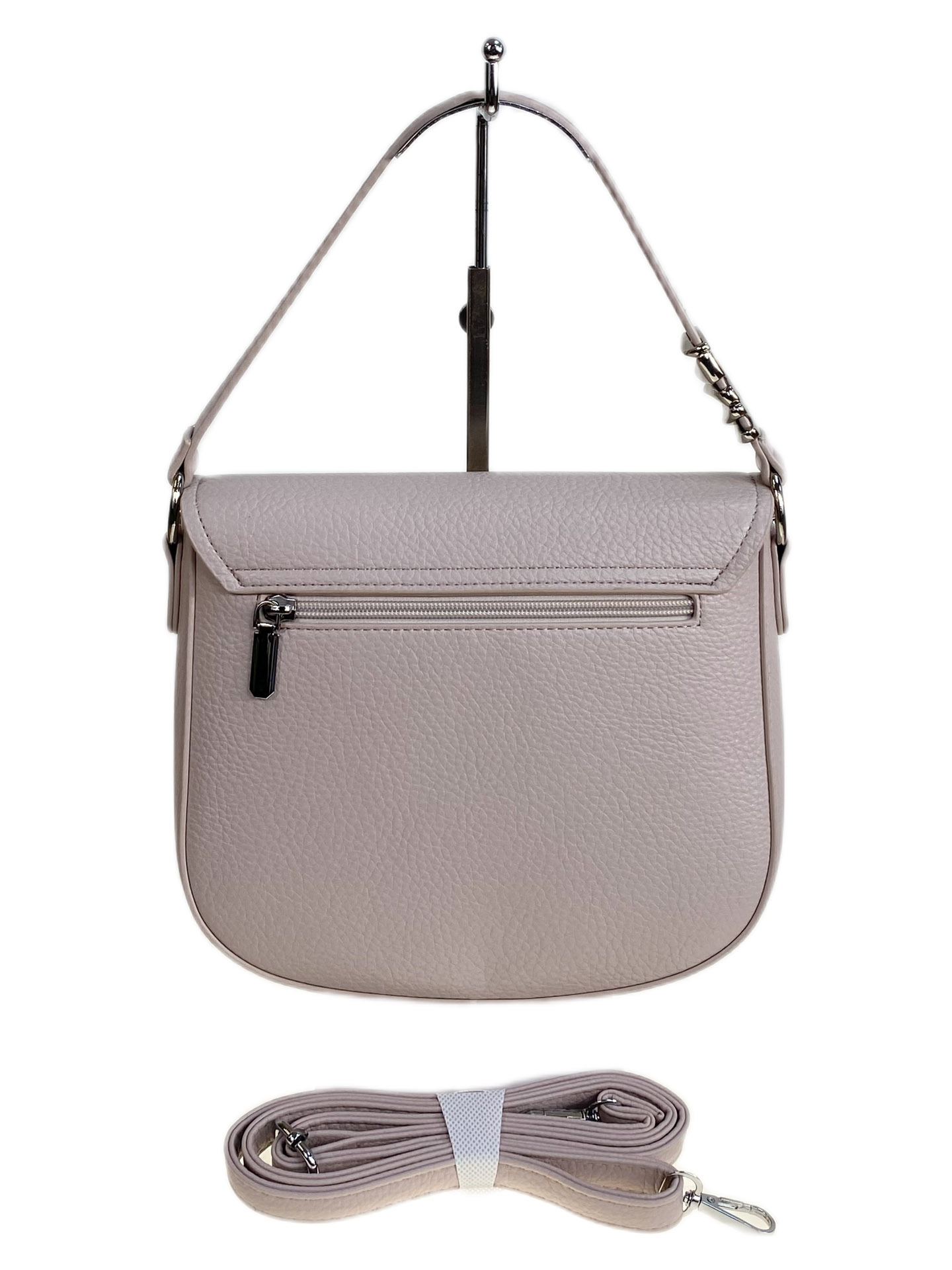 На фото 2 - Женская сумка из искусственной кожи, цвет светло бежевый