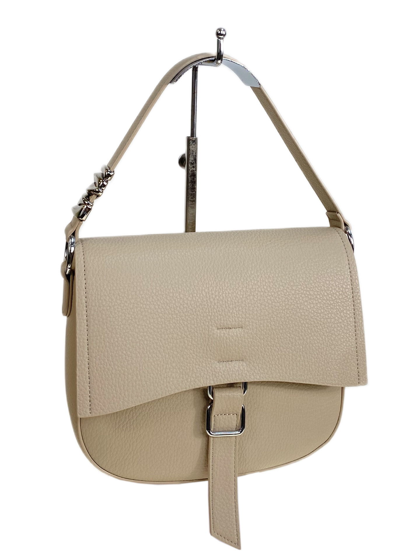 На фото 1 - Женская сумка из искусственной кожи, цвет светло коричневый