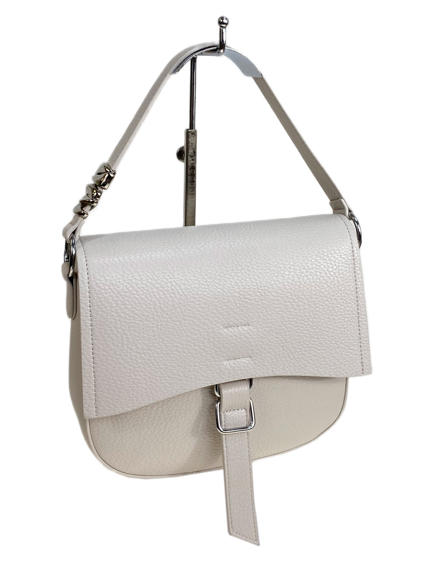 На фото 1 - Женская сумка из искусственной кожи, цвет молочный