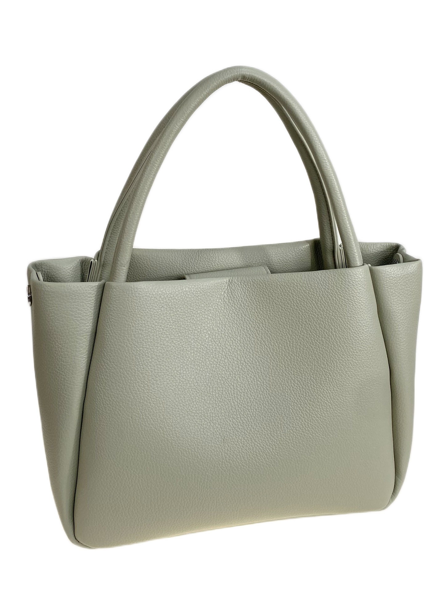 На фото 1 - Женская сумка из искусственной кожи, цвет оливковый