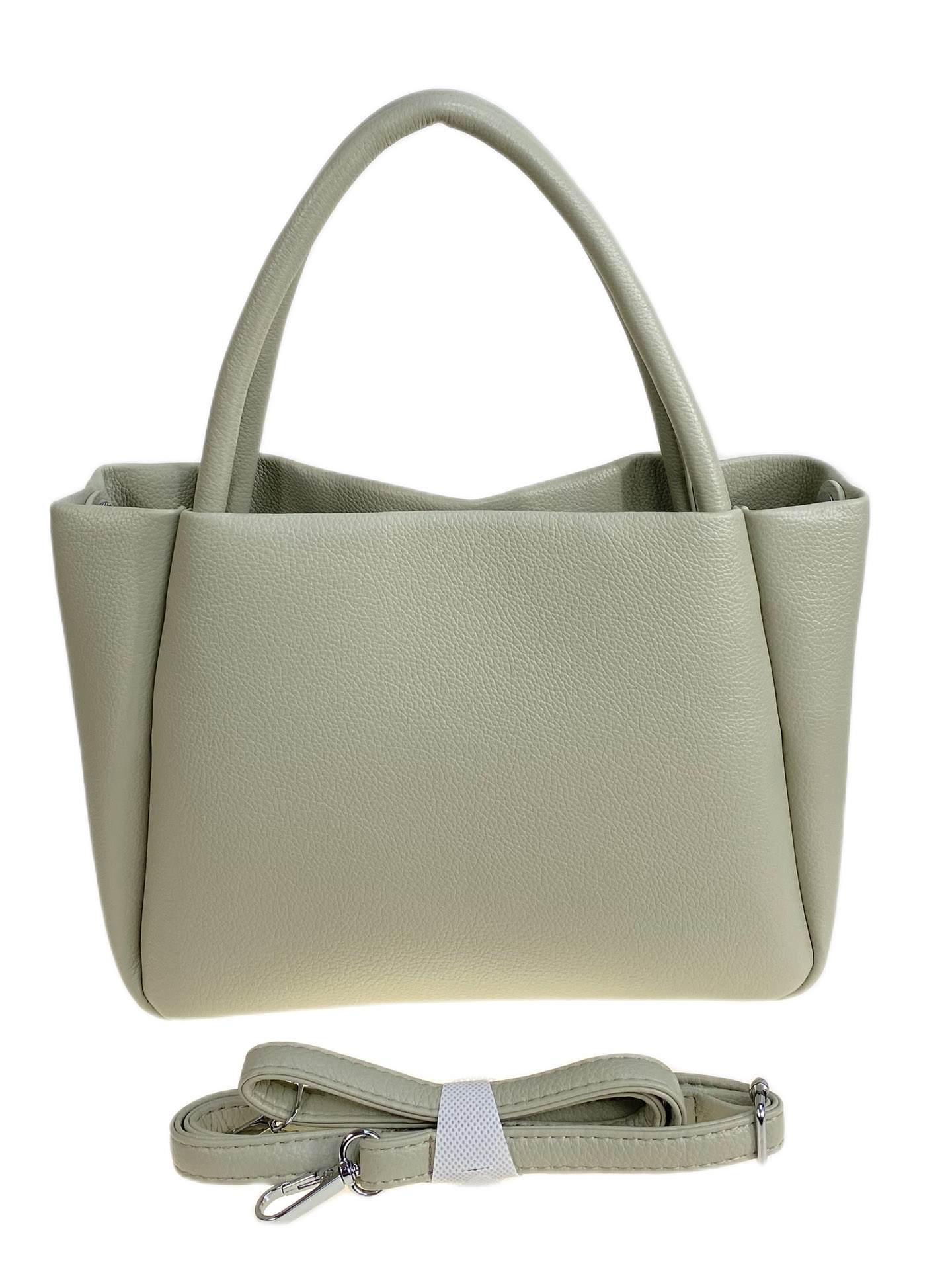 На фото 2 - Женская сумка из искусственной кожи, цвет оливковый