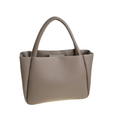 На фото 1 - Женская сумка из искусственной кожи, цвет светло коричневый