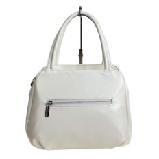 На фото 2 - Женская сумка из искусственной кожи, цвет белый
