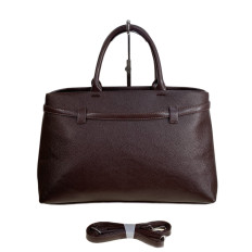 На фото 2 - Женская сумка из искусственной кожи, цвет шоколад