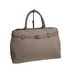 На фото 1 - Женская сумка из искусственной кожи, цвет светло коричневый