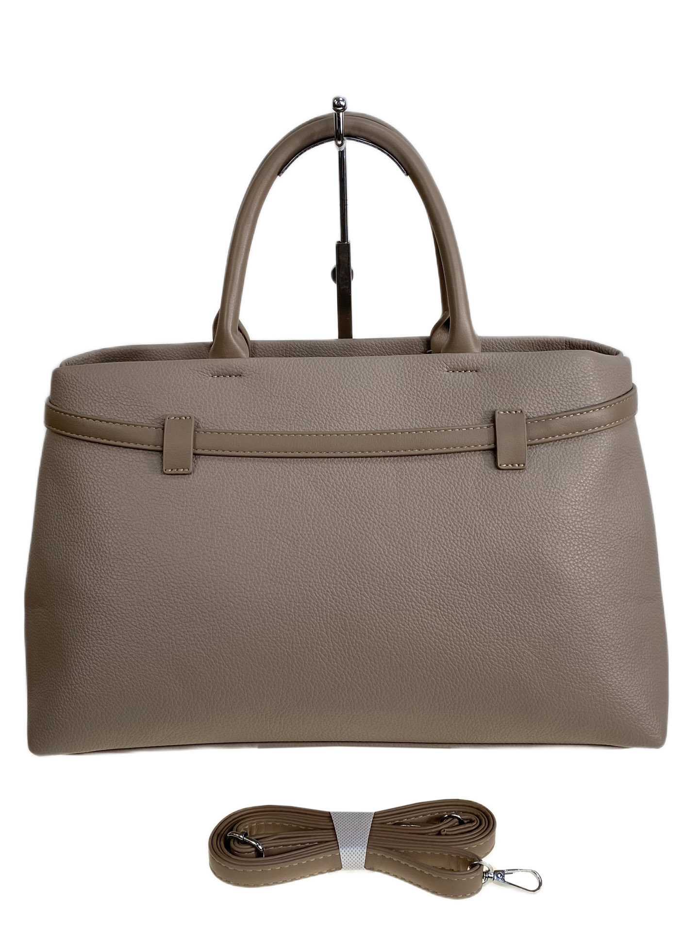 На фото 2 - Женская сумка из искусственной кожи, цвет светло коричневый