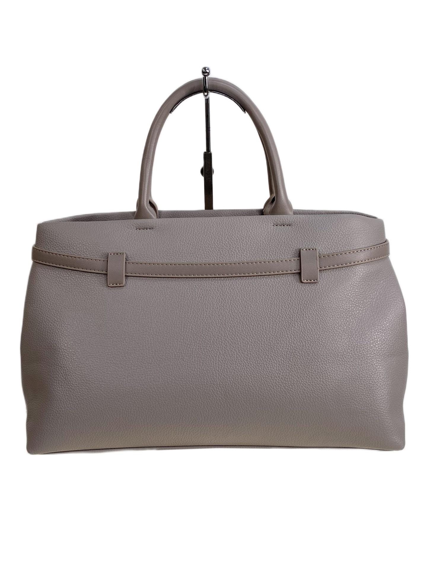 На фото 2 - Женская сумка из искусственной кожи, цвет серо-бежевый