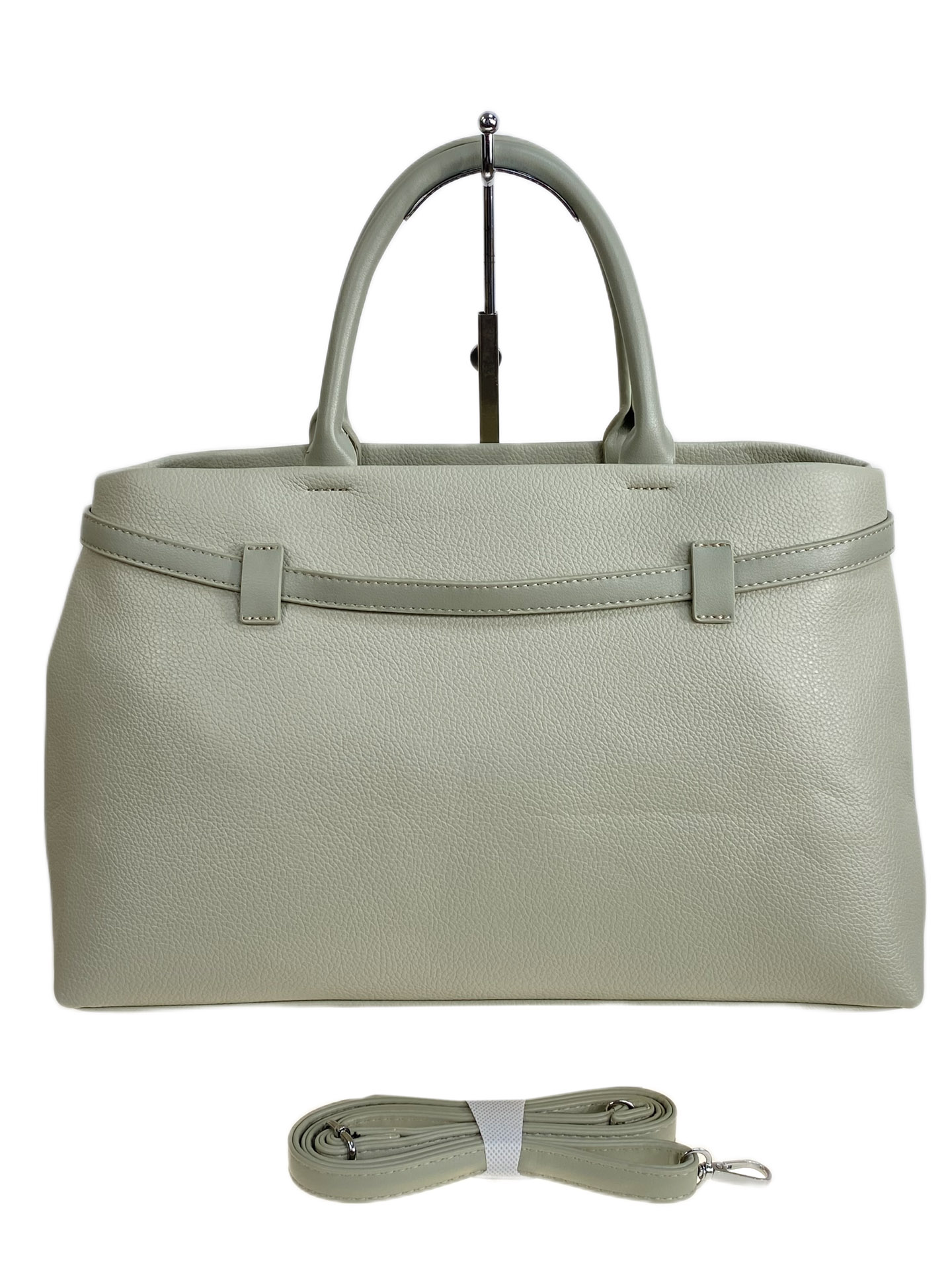 На фото 2 - Женская сумка из искусственной кожи, цвет светло зеленый