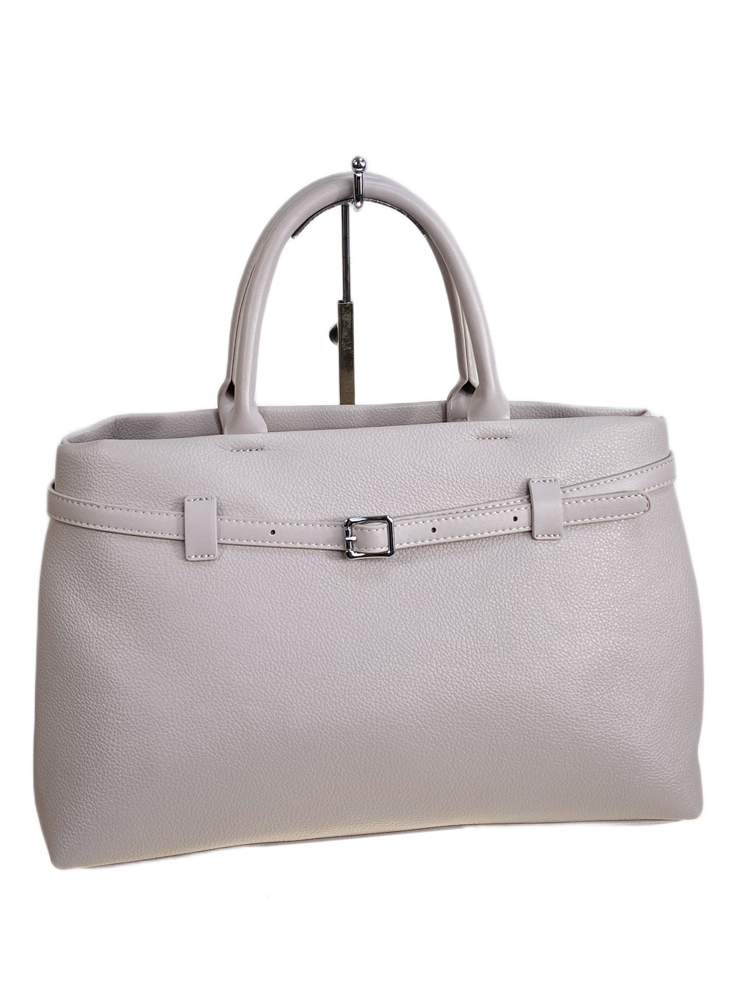 На фото 1 - Женская сумка из искусственной кожи, цвет молочный