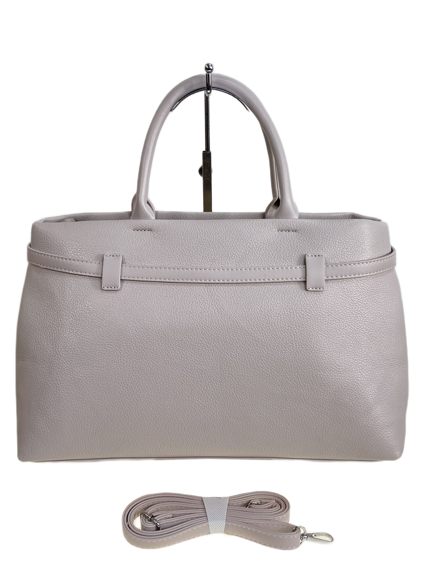 На фото 2 - Женская сумка из искусственной кожи, цвет молочный