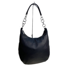 На фото 1 - Женская сумка из искусственной кожи, цвет черный