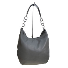 На фото 1 - Женская сумка из искусственной кожи, цвет серый