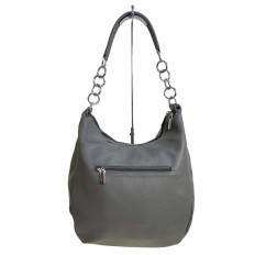 На фото 2 - Женская сумка из искусственной кожи, цвет серый