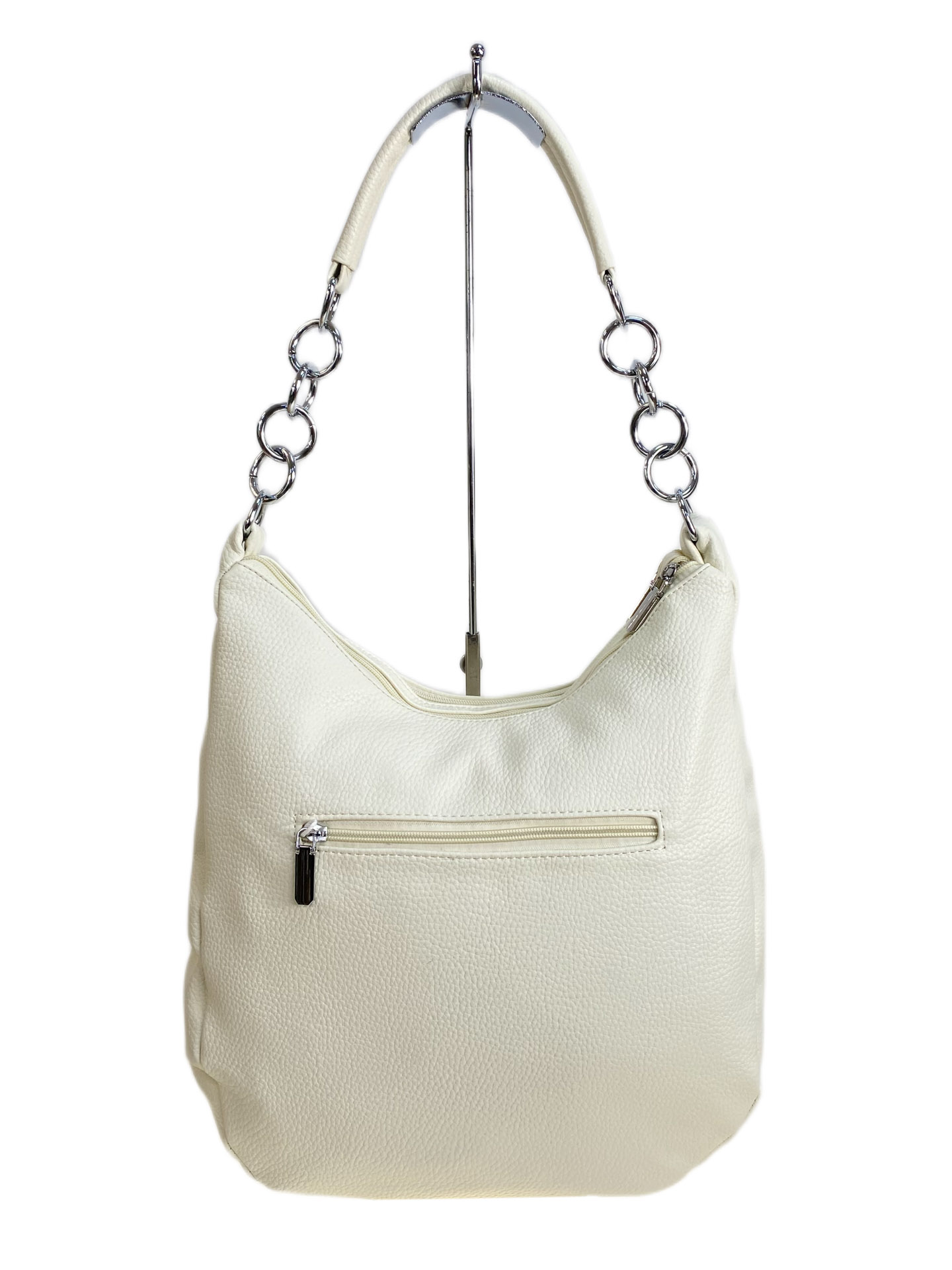 На фото 2 - Женская сумка из искусственной кожи, цвет белый