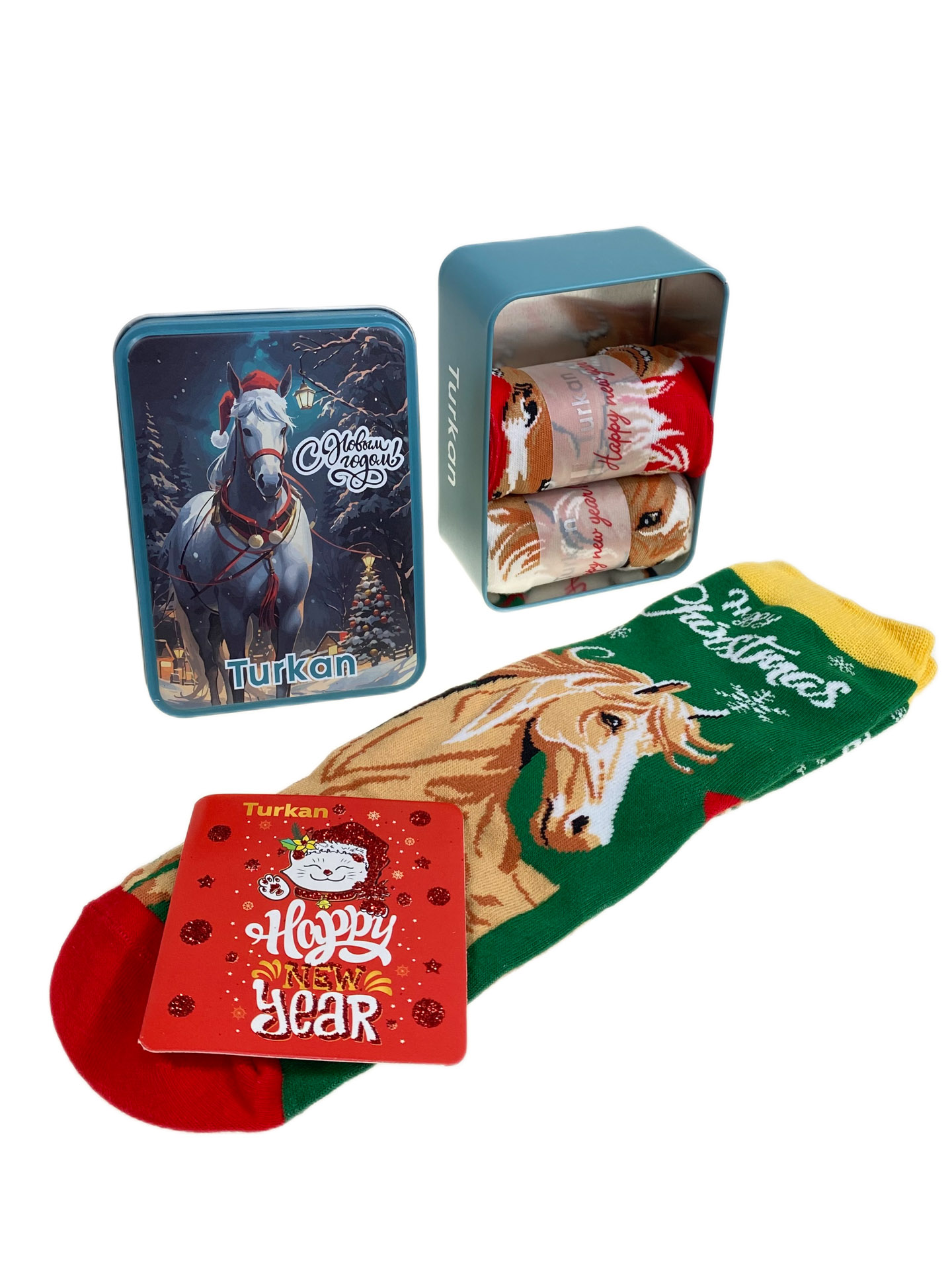 На фото 1 - Набор женских носков в коробке