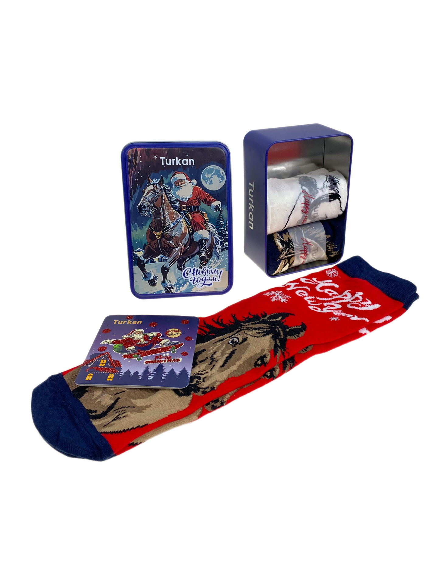 На фото 1 - Набор мужских носков в коробке