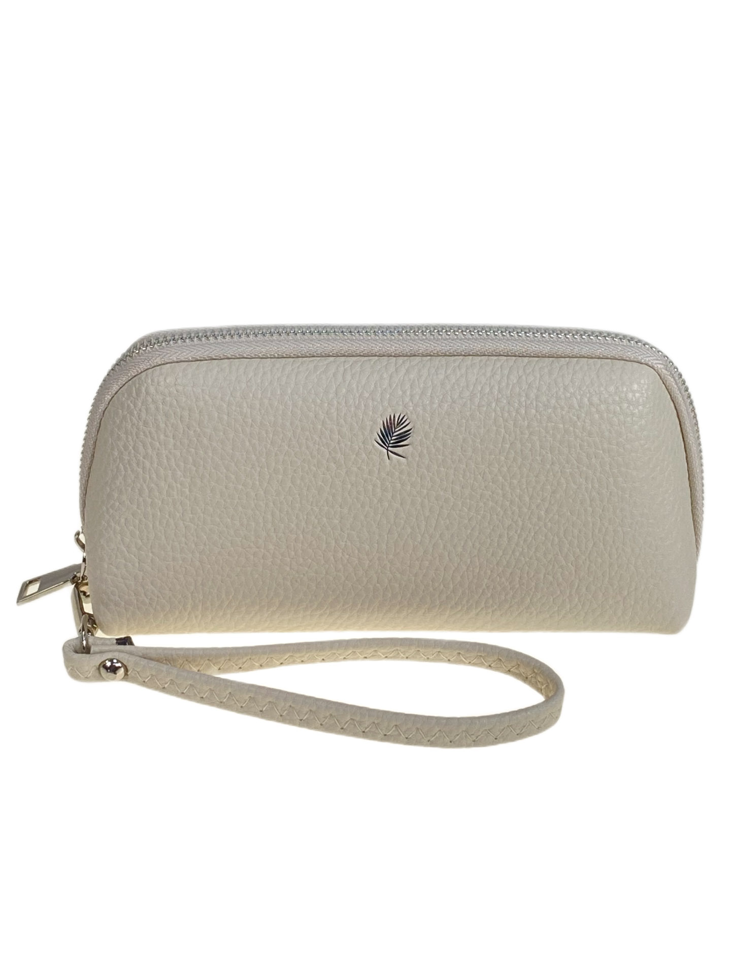 На фото 1 - Женский кошелёк  из натуральной кожи, цвет светло бежевый