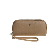 На фото 1 - Женский кошелёк  из натуральной кожи, цвет светло коричневый