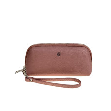 На фото 1 - Женский кошелёк  из натуральной кожи, цвет нежно розовый