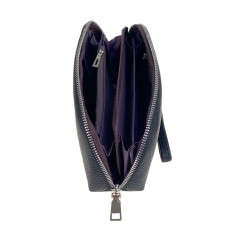 На фото 2 - Женский кошелёк  из натуральной кожи, цвет черный