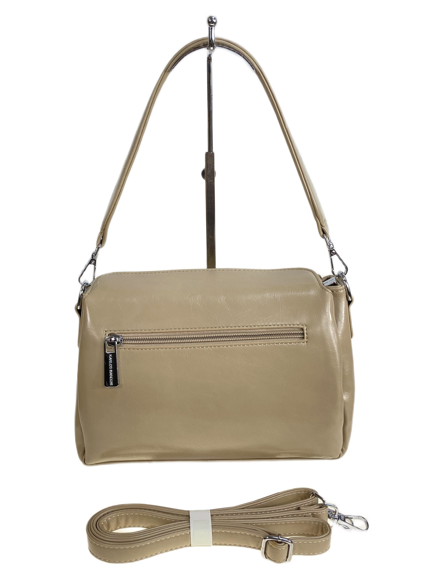 На фото 2 - Женская сумка из искусственной кожи, цвет коричневый