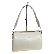 На фото 1 - Женская сумка из искусственной кожи, цвет молочный