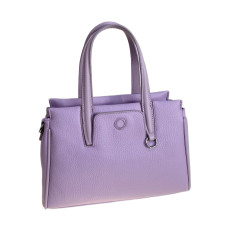 На фото 1 - Женская сумка из искусственной кожи, цвет сиреневый