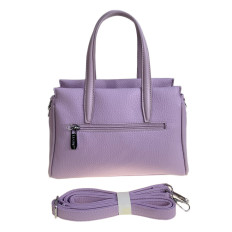 На фото 2 - Женская сумка из искусственной кожи, цвет сиреневый