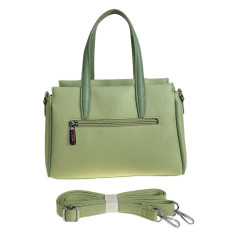 На фото 2 - Женская сумка из искусственной кожи, цвет зеленый