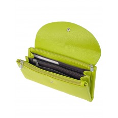 На фото 2 - Женское портмоне из искусственной кожи, цвет зеленый