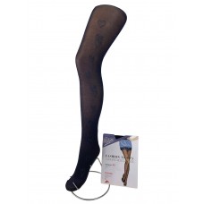 На фото 1 - Колготки женские с рисунком 40 Den,  цвет черный